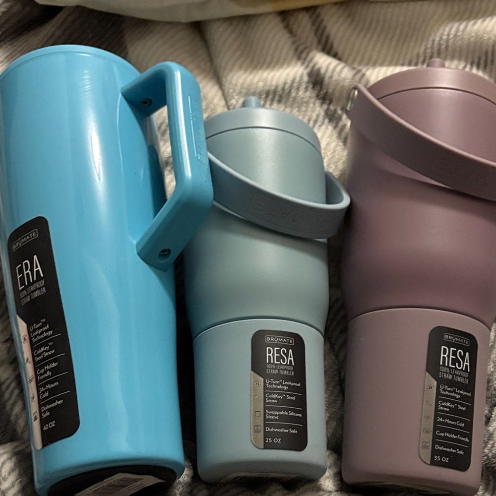Brumate Tumblers 25 35 and 40 oz. New never used but no original boxes.